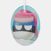 エストニアカントリーボールクリスマスポリンドボール ガラスオーナメント (正面左)