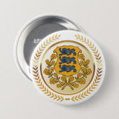 エストニアコート・オブ・アームズ 缶バッジ (正面&裏面)