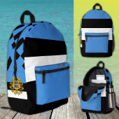 エストニアバックパック、愛国的、エストニア国旗 プリントバックパック