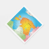 エストニアマップ紙ナプキンス スタンダードランチョンナプキン (角)