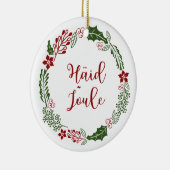 エストニアメリークリスマスリースヒュール セラミックオーナメント (右)