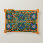 エストニアンブルーヴィンテージフォークの絵柄 アクセントクッション (裏面)