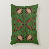 エストニアヴィンテージフォークアートフローラデザイン アクセントクッション (正面(垂直))