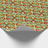 エストニアヴィンテージフォークアートフローラデザイン ラッピングペーパー (角)