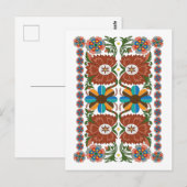 エストニアヴィンテージフォークアートフローラルパターン ポストカード (正面/裏面)