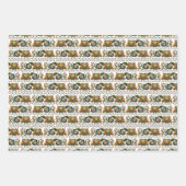 エストニアヴィンテージフォークアートフローラ刺繍 ラッピングペーパーシート (正面)