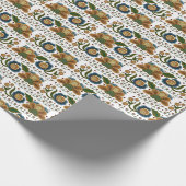 エストニアヴィンテージフォークアートフローラ刺繍 ラッピングペーパー (角)