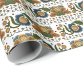 エストニアヴィンテージフォークアートフローラ刺繍 ラッピングペーパー (ロールコーナー)