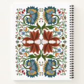 エストニアヴィンテージ野花フォークアートパターン ノートブック (裏面)