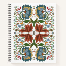 エストニアヴィンテージ野花フォークアートパターン