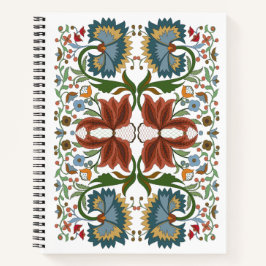 エストニアヴィンテージ野花フォークアートパターン ノートブック