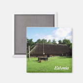 エストニア伝統的ハウスマグネット マグネット (正面/裏面)