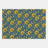 エストニア伝統的ヴィンテージフローラ刺繍 ラッピングペーパーシート (正面3)