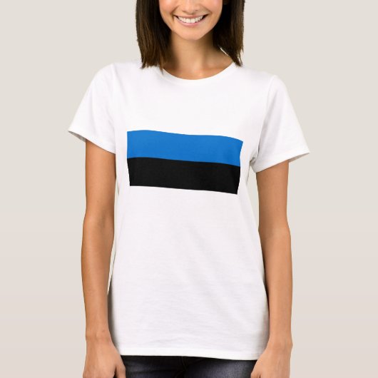 エストニア共和国 - エストニアの旗 Tシャツ (正面)