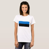 エストニア共和国 - エストニアの旗 Tシャツ (正面フル)