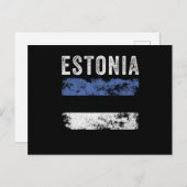 エストニア動揺して国旗 – エストニア国旗 ポストカード (正面/裏面)