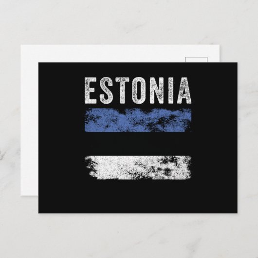 エストニア動揺して国旗 – エストニア国旗 ポストカード (正面/裏面)