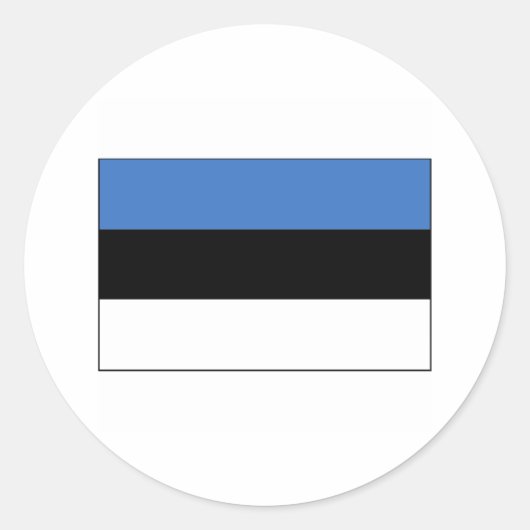 エストニア国国際的旗 ラウンドシール (正面)