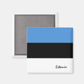 エストニア国旗とエストニアの旅行、休日/スポーツ マグネット (正面/裏面)