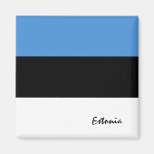 エストニア国旗とエストニアの旅行、休日/スポーツ マグネット (正面)