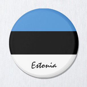 エストニア国旗とエストニアの旅行、休日/スポーツ マグネット