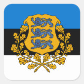 エストニア国旗とコート・オブ・アームズ、エストニア国旗 スクエアシール (正面)