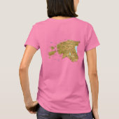 エストニア国旗と地図dk Tシャツ (裏面)