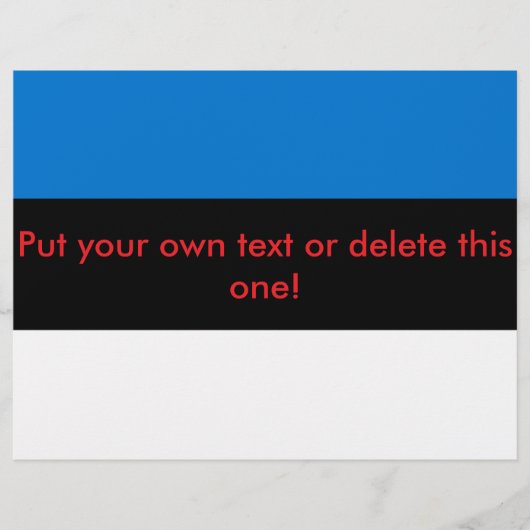 エストニア国旗のフライヤー チラシ (正面)
