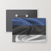 エストニア国旗のボタン 缶バッジ (正面/裏面)