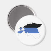 エストニア国旗の地図のシェイプ記号 マグネット (正面/裏面)