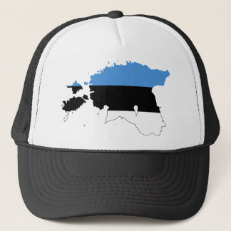 エストニア国旗の地図EE キャップ