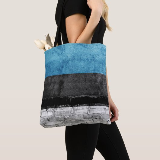 エストニア国旗の壁 トートバッグ (クローズアップ)