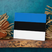 エストニア国旗の額 フォトプラーク (側面)