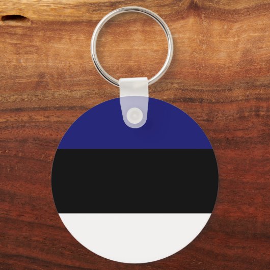 エストニア国旗のTシャツと贈り物 キーホルダー (正面)