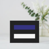 エストニア国旗のTシャツと贈り物 ポストカード (スタンド正面)