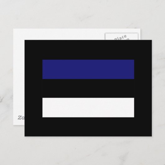 エストニア国旗のTシャツと贈り物 ポストカード (正面/裏面)