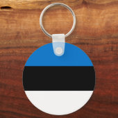 エストニア国旗を持つキーチェーン キーホルダー (正面)