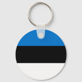 エストニア国旗を持つキーチェーン キーホルダー (裏面)