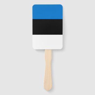 エストニア国旗を持つ愛国的なハンドファンのセット ハンドファン