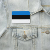 エストニア国旗を持つ愛国的な名前タグ 名札 (インサイチュ)