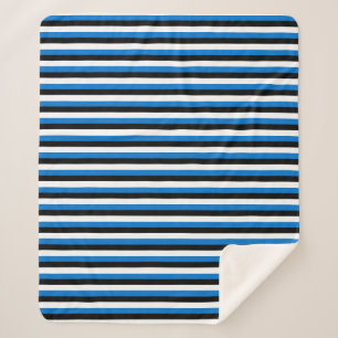 エストニア国旗を持つ愛国的シェルパ毛布 シェルパブランケット