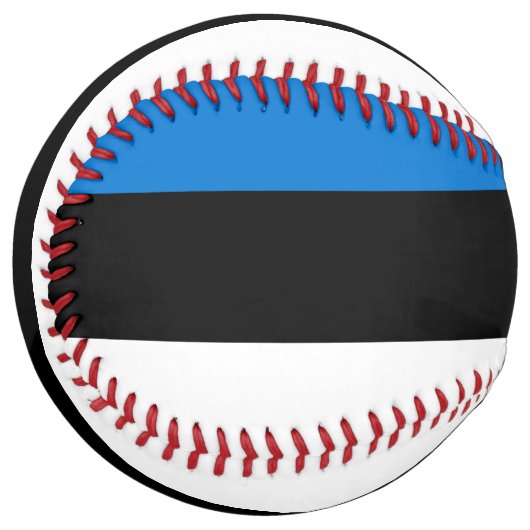 エストニア国旗を持つ愛国的ソフトボール ソフトボール (正面左)