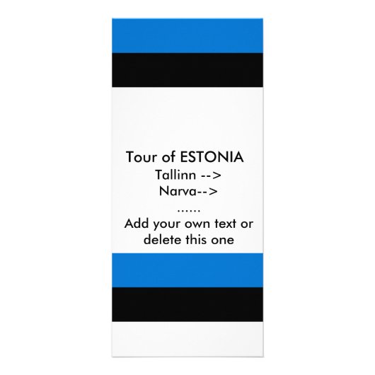 エストニア国旗を掲げたラックカード ラックカード (正面)
