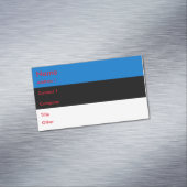 エストニア国旗を掲げた名刺マグネット マグネット名刺 (インサイチュ)