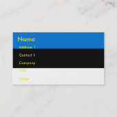 エストニア国旗を掲げた名刺 名刺 (正面)
