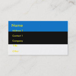エストニア国旗を掲げた名刺 名刺