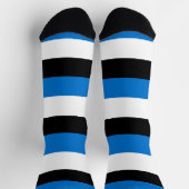 エストニア国旗を掲げた女性用靴下 ソックス (上部)