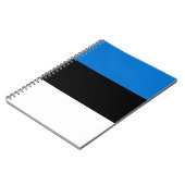 エストニア国旗を掲げた手帳 ノートブック (左側)