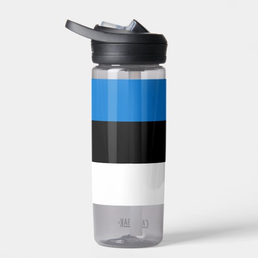 エストニア国旗を掲げた水瓶 ウォーターボトル (右面)