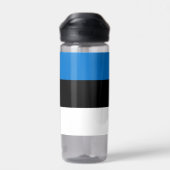 エストニア国旗を掲げた水瓶 ウォーターボトル (背面)